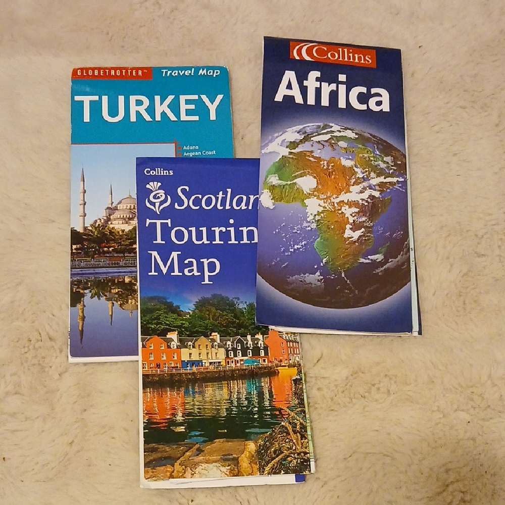 Collins Travel Map Set - Turkey, Africa, Scotland